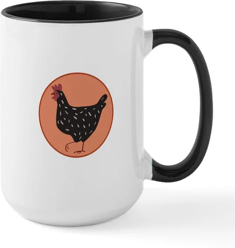 Vista 28 de CafePress Backyard Chicken Whisperer Mugs Taza de café de cerámica de 15 oz (15.0 fl oz)