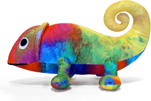 Vista 2 de YOTTOY Leo Lionni Collection Peluche de animal de peluche suave camaleón – 10 pulgadas de largo