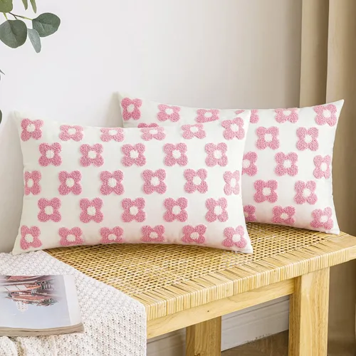 Vista 18 de EMEMA Juego de 2 fundas de cojín decorativas de jacquard, diseño de flores de sol, para sofá, cama, sala de estar, dormitorio, 16 x 16 pulgadas