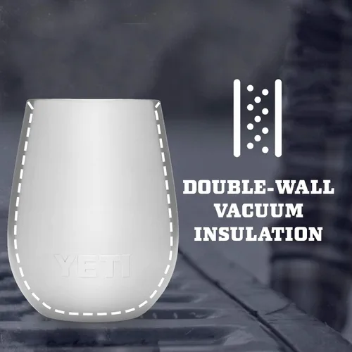 Vista 4 de YETI Rambler vaso de vino de 10 onzas, aislado al vacío, acero inoxidable, 2