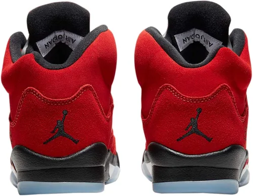 Vista 5 de Nike Air Jordan 5 Retro (GS) - Tenis unisex, para niños, color rojo universitarionegro-blanco, 5 años, BlancoGris Neutro-Partículas Gr