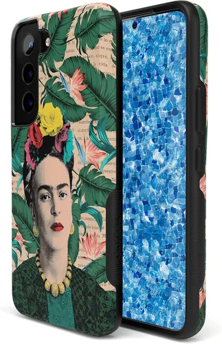 Vista 2 de Casely Funda para Galaxy S22 Plus Encuentra tu musa Retrato de Frida Kahlo Diseño protector audaz