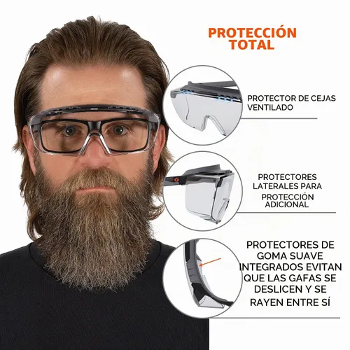 Vista 3 de Ergodyne Skullerz OSMIN OTG - Lentes de seguridad, antiniebla, antiarañazos