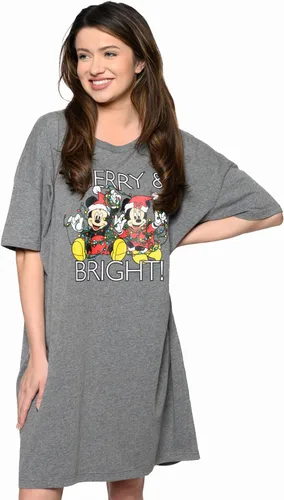 Vista 4 de Disney Camiseta de dormir para mujer, estampado de Mickey Minnie Mouse, talla única y grande