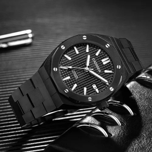Vista 4 de CADISEN Reloj mecánico automático para hombre 3281ft impermeable marca de lujo casual de negocios reloj de pulsera 42mm