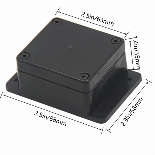 Vista 2 de Zulkit Caja de conexiones de plástico ABS a prueba de polvo, impermeable, IP65, cajas eléctricas universales, carcasa para proyectos con oreja fija