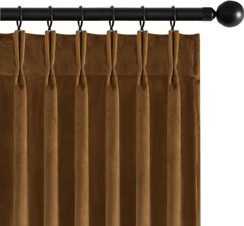 Vista 11 de MIULEE Cortinas opacas plisadas de terciopelo azul marino, 40 x 96 pulgadas