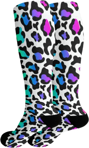 Vista 2 de devor Womens Boot Socks Casual for Women's Sock Trouser Socks Fashion Rainbows leopard Socks