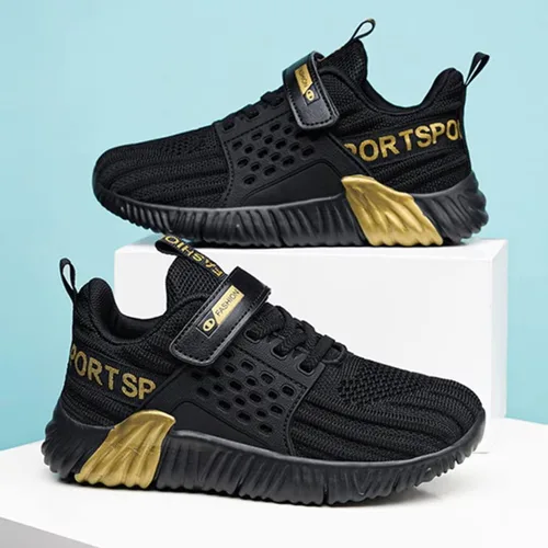 Vista 8 de RIMICK Zapatos de tenis para niños y niñas, tenis de correr de punto, cómodos, ligeros