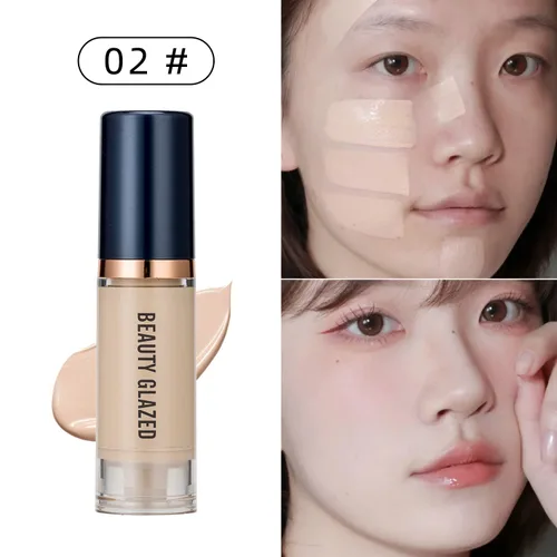 Vista 8 de Base de maquillaje Base de maquillaje de alta cobertura Líquida Base Maquillaje de Cobertura Completa Maquillaje Corrector Maquillaje (05)