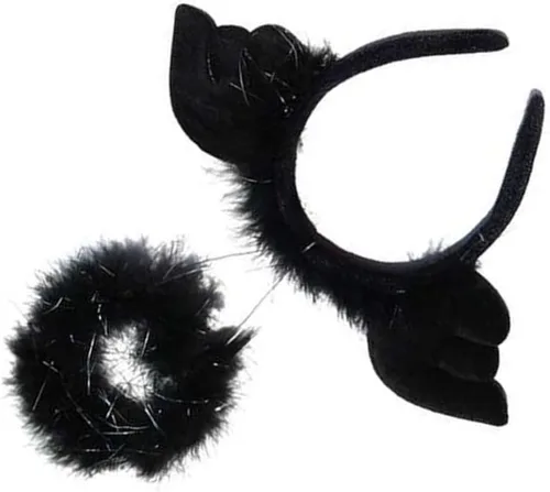 Vista 3 de SHERCHPRY 2 Pcs White Hair Ribbon Headband Black Halloween Hairhoop Hair Accessories Turban Headband Dark Headband