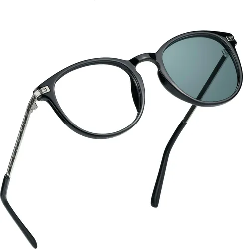Vista 12 de YEIN Lentes de bloqueo de luz azul, lentes de sol grises fotocromáticos, antifatiga ocular, anteojos de lectura para computadora, gafas