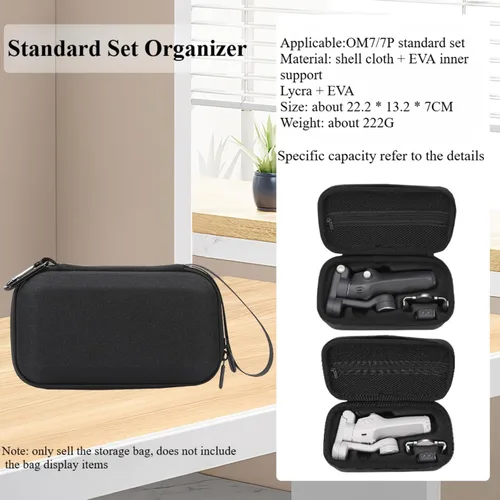 Vista 7 de Bolsa organizadora para DJI OSMO MOBILE 7/7P Organizador Bolsa de embrague Negro