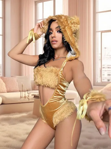 Vista 2 de Women's Lingerie Sexy Anime Cosplay Lingerie Halloween Lion Costume Sexy Maid Lingerie for Women