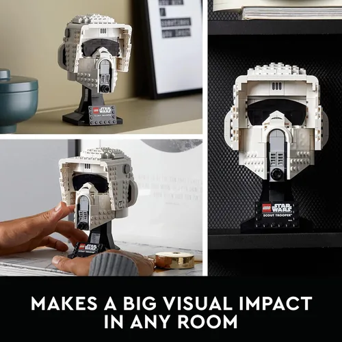 Vista 3 de Lego Star Wars Scout Trooper Casco 75305 Juguete de construcción coleccionable, nuevo 2021 (471 piezas)