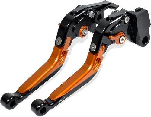 Vista 10 de Palanca de freno plegable retráctil Palanca de embrague para Yamaha Fazer FZ-1 FZ-8 FZ-6 FZ-6R FZS600, aleación de aluminio CNC fabricada (negro)