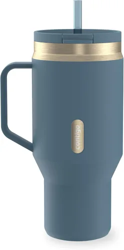 Vista 19 de Contigo SnapSeal - Botella de agua de acero inoxidable de 14 onzas con aislamiento al vacío con tapa de cierre automático a prueba de fugas