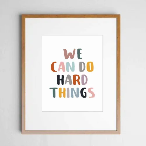 Vista 4 de We Can Do Hard Things, Classroom Wall Decor, Positive Quotes, Kids Affirmation, Kids Room Wall Art, Positive Classroom Print, Playroom Wall Decor