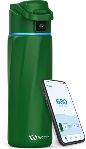 Vista 21 de BOOST - Botella de agua inteligente que te recuerda que debes beber, botella aislada al vacío de acero inoxidable sin BPA de 24 onzas, botella