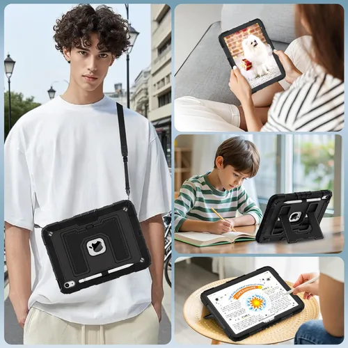 Vista 4 de WESOROL Funda para iPad A16 11ª Generación 11 Pulgadas (2025) iPad 10ª Generación 10.9 Pulgadas (2022), Fundas i Pad A16 Grado Militar Resistente a