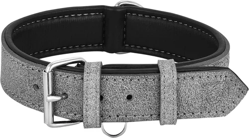 Vista 14 de Riparo Collar de perro de cuero ajustable – Collar de perro ancho resistente para perros pequeños, medianos, grandes y extra grandes con soporte Agua