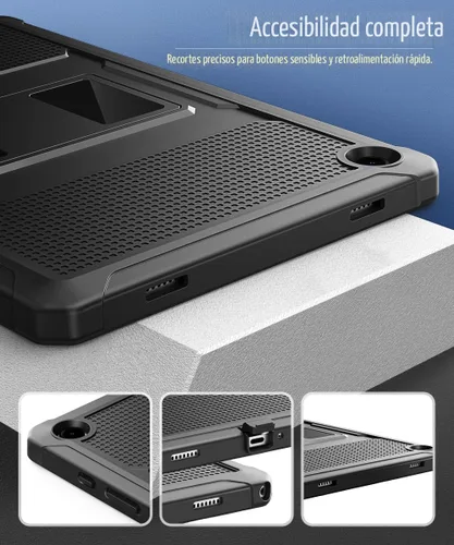 Vista 6 de MoKo Funda para Samsung Galaxy Tab A9 Plus/A9+ de 11 pulgadas 2023, a prueba de golpes de cuerpo completo resistente con protector de pantalla