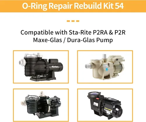 Vista 5 de Kit de reparación de junta tórica y junta tórica PS-200 para bomba de piscina Sta-Rite P2RA y P2R Dura-Glas Maxe-Glas 54 (PRE 1998)