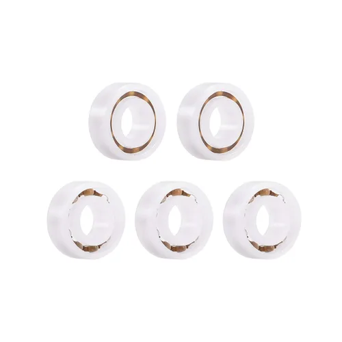 Vista 10 de uxcell 623 rodamientos de plástico 0.118x0.394x0.157 in bola de vidrio jaula de nylon 5pcs