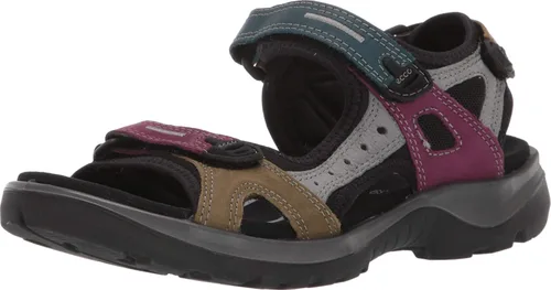 Vista 19 de ECCO Yucatan, sandalia deportiva para mujer Aire/Nubuck azul polvoriento