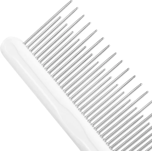 Vista 8 de Peine de aseo para cabello largo y rizado en perros y gatos - Cepillo desenredante superior para mascotas - Elimina y evita el pelo enmarañado