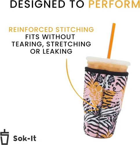 Vista 3 de Sok It JavaSok - Funda de neopreno aislada para taza de café helado y soda fría de la NHL (Boston Bruins, S: 16-20 onzas)