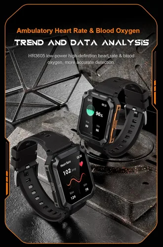 Vista 8 de Gravity C20 Pro - Reloj inteligente resistente de 1.83 pulgadas, resistente al agua IP68, llamada Bluetooth, voz AI, más de 100 modos deportivos