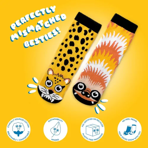 Vista 6 de Pals Originals - Calcetines para niños - Calcetines locos y discretos para niños y niñas - Calcetines de algodón elásticos acogedores - Pares