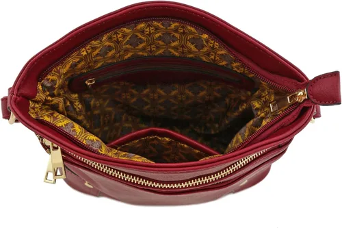 Vista 77 de Bolso cruzado grande con triple bolsillo con cremallera.
