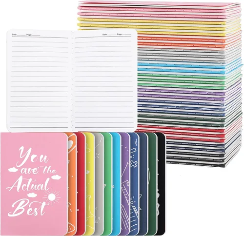 Vista 12 de BESARME 60 PCS Mini Notebooks Bulk, A6 Lined Pages, Black Cover Pocket Notebook, back to school supplies, compact journal for notes, planning