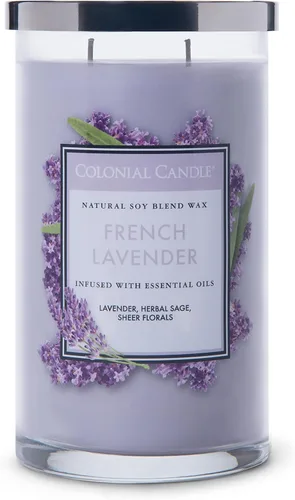 Vista 25 de Colonial Candle - Vela perfumada de frasco con aroma a agua de coco, colección clásica de cilindros, 2 mechas, azul, 19 onzas - hasta 120 horas