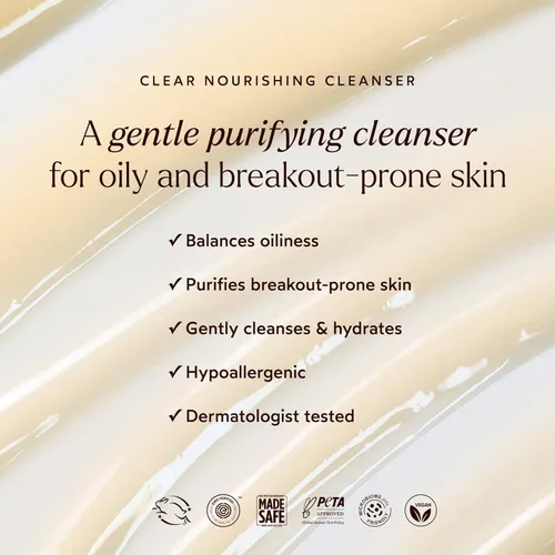 Vista 3 de True Botanicals Limpiador nutritivo transparente Hidrata suavemente y refresca la piel seca Tipos de piel grasa y sensible Dermatológicamente