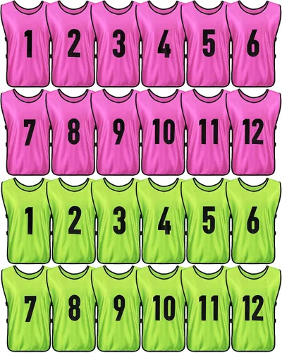 Vista 10 de Yahenda Chalecos numerados para adultos de 24 piezas
