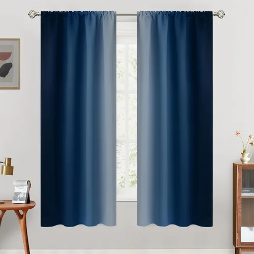 Vista 73 de SimpleHome Cortinas Pequeñas Negras Impermeables con Bolsillo para Barra Suave para Cocina, Cortinas Impermeables con Bolsillo para Barra