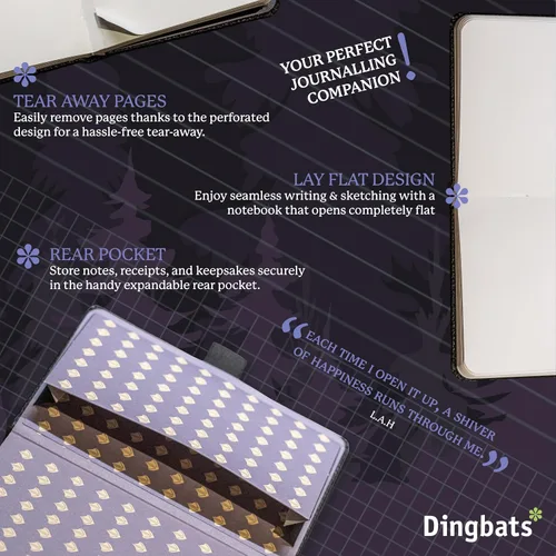 Vista 5 de Dingbats* - Cuaderno de bolsillo con puntos A6 de vida silvestre - Diario pequeño de tapa dura de piel sintética para trabajo, viajes, bolsillo