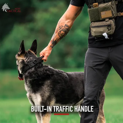 Vista 6 de Wolf Tactical Collar de perro - Collar militar resistente para perros grandes - Negro, Talla M