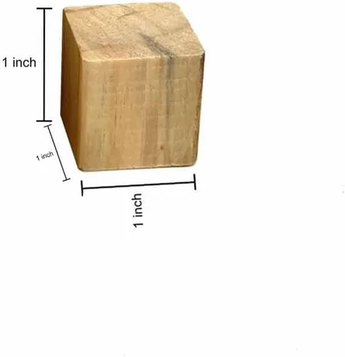 Vista 3 de 32 bloques de madera natural para manualidades, bloques de madera dura sin terminar, cubos de 1 pulgada