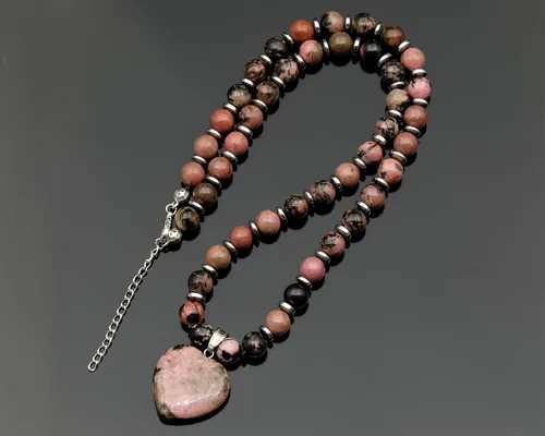 Vista 91 de Colgante de corazón de aventurina natural, Collar de cuentas de aventurina genuina, Collar de piedra verde, Collar de piedras preciosas, Cuentas