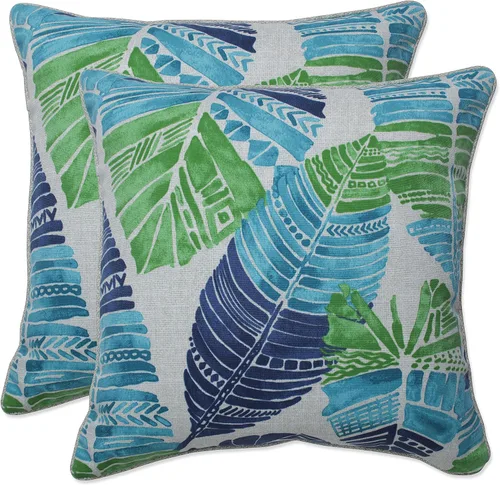 Vista 37 de Pillow Perfect Almohadas lumbares Delray azul marino para exteriores/interiores, 11.5 x 18.5 pulgadas, paquete de 2