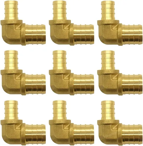 Vista 11 de Hooshing Paquete de 9 codos PEX de 90 grados de 1/2", accesorios de engarce Para tubería de tubería Pex