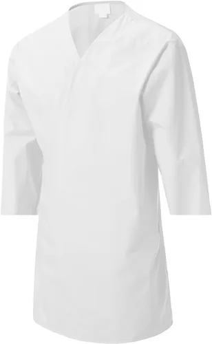 Vista 3 de 7 Encounter Bata envolvente unisex multifuncional con mangas 34, Blanco