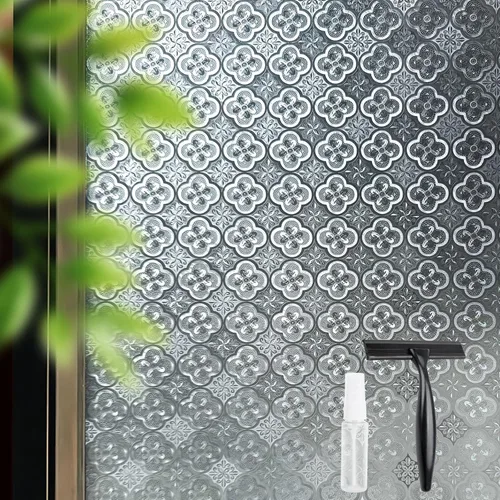 Vista 15 de STATINT - Película de vidrio esmerilado para ventana, privacidad y bloqueo solar, protección UV, para baño, no adhesiva, adhesivo estático