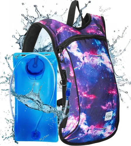 Vista 14 de Vibe Festival Gear Mochila de hidratación con bolsa de agua de 2 L para mujeres, hombres, adolescentes y niños, Hydropack Hydro Sports, al aire