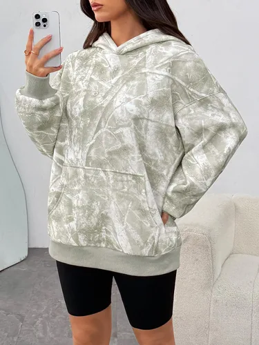 Vista 250 de Trendy Queen - Sudaderas extragrandes con capucha para mujer, suéteres de manga larga, sin botones, de vellón, de otoño, ropa de invierno