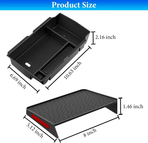 Vista 6 de YPHUIKI 2 piezas Organizador de consola central compatible con Honda CR-V 2023 2024 2025 2026, accesorios para CR-V híbrido deportivo, caja